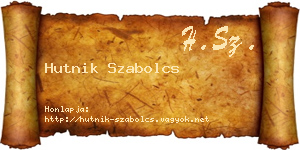 Hutnik Szabolcs névjegykártya